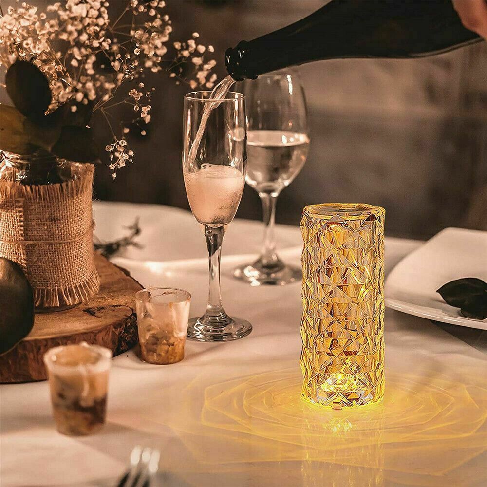 LED Crystal Diamond Rose Night Light