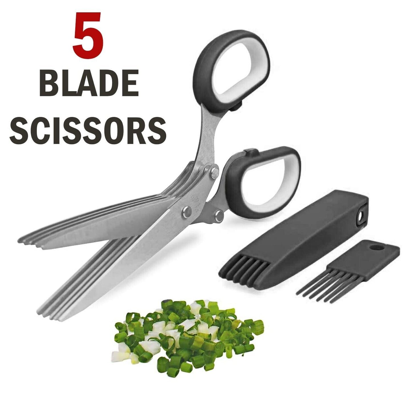 Stainless Steel Herb Scissors With Multi Blades